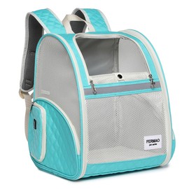 Cat Backpack Carrier，Designed for Cats and Small Dogs Small Animal Pet Backpack Carrier，Breathable Foldable ，Ideal for Vet Transport and Outdoor Adventures，Lightweight Comfort（LightGreen）