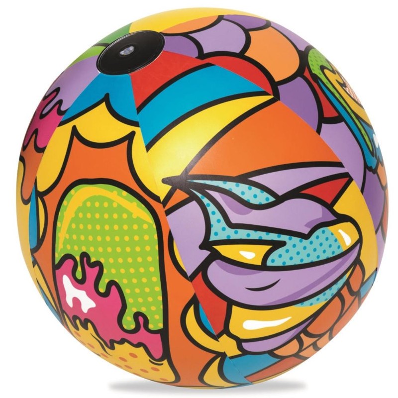 Swimming Pool Ball Colorful Graffiti Inflatable Large Beach Ball Beach