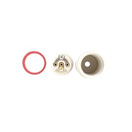 UL Listed E26 Medium Base Keyless Porcelain Lamp Holder, 660W 250V Ceramic Light Socket for LED, CFL, Incandescent Bulbs, Heavy Duty Screw Terminal (White, 4-Pack)