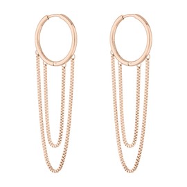 Liebeskind Berlin Creole earrings., Stainless Steel, Rose Gold