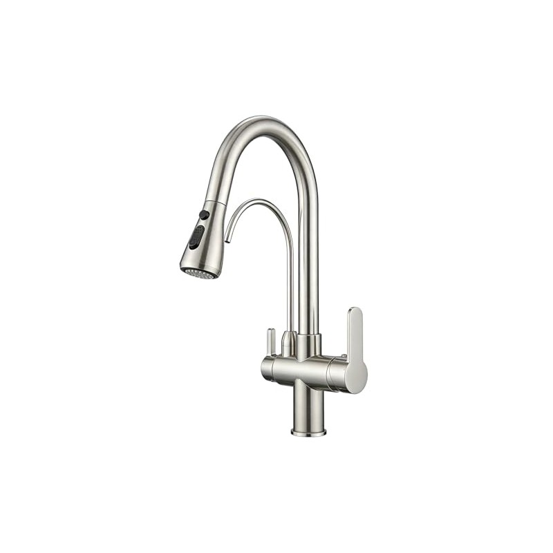 WANFAN Kitchen Sink Faucet with Pull Down Sprayer 2 Handle