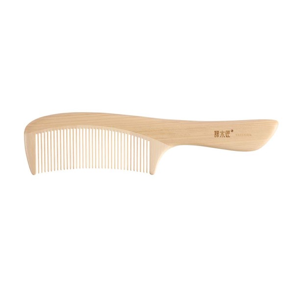 Tan Mujiang YHSHY0204 Wood Comb Anti-Static Dense Tooth Comb Natural Wood