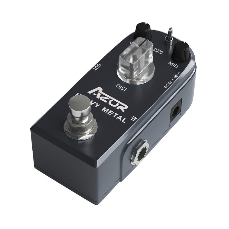 AZOR Heavy Metal Distortion Guitar Pedal Effect 3 Modes Controls