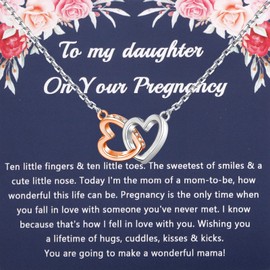 PLITI Daughter Pregnancy Gift For Daughter Mommy To Be Jewelry Pregnant Daughter Necklace From Mom (daughter Pregnancy d HeartU)