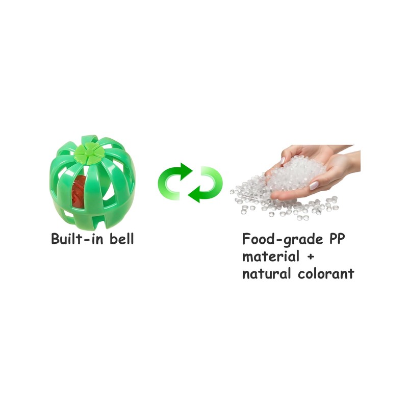 HEUHAI 12 Pack Colorful Bell Balls Bird Toys for Parakeets
