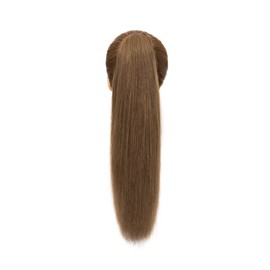 TESS Human Hair Claw Clip Ponytail Extension Real Remy Hair long ponytail extension for Women Straight, 14 Inch, Chocolate Brown