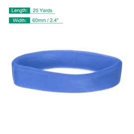 MECCANIXITY 25 Yards Stiff Horsehair Braid 2.4 Inch Wide for Polyester Boning Sewing Wedding Dress Dance Formal Dress Accessories, Blue