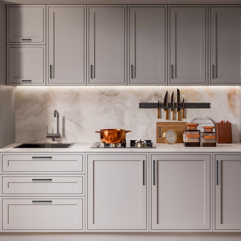 JOY DECOR Cabinet Pulls – Slim Square Bar, 3 Inch