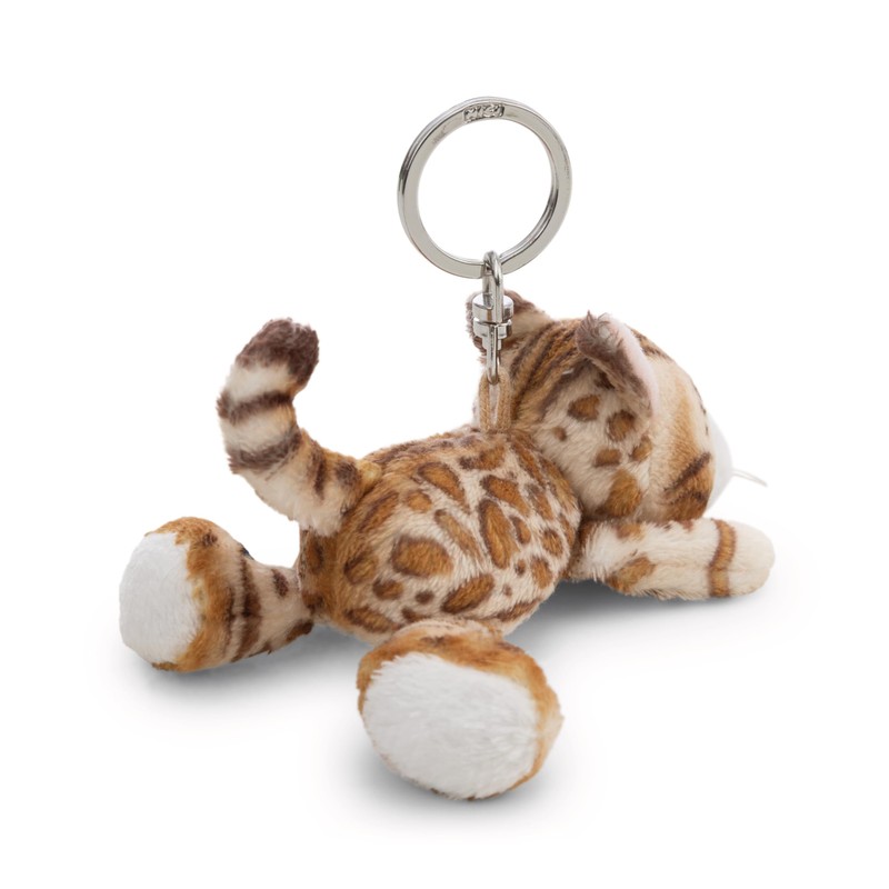 63061 - Portachiavi con Peluche a Forma di Gatto Bengala,