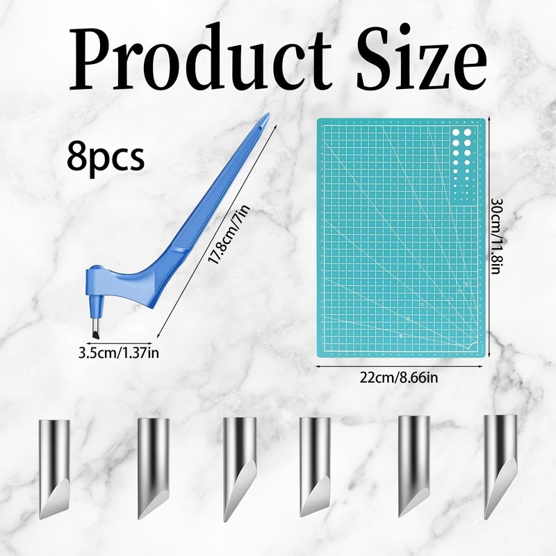 8Pcs Craft Tools, Rotating Craft Tool for Handcrafting and Craftsmanship,
