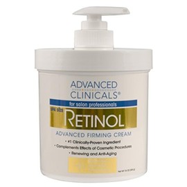 ADVANCED CLINICALS CREMA CORPORAL RETINOL REAFIRMANTE CON VITAMINA E, TE VERDE Y ALOE VERA 454GR