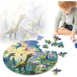 70 Pcs Large Puzzle Dinosaur Puzzle Educational Learning Toy for Kids Aged 4-8