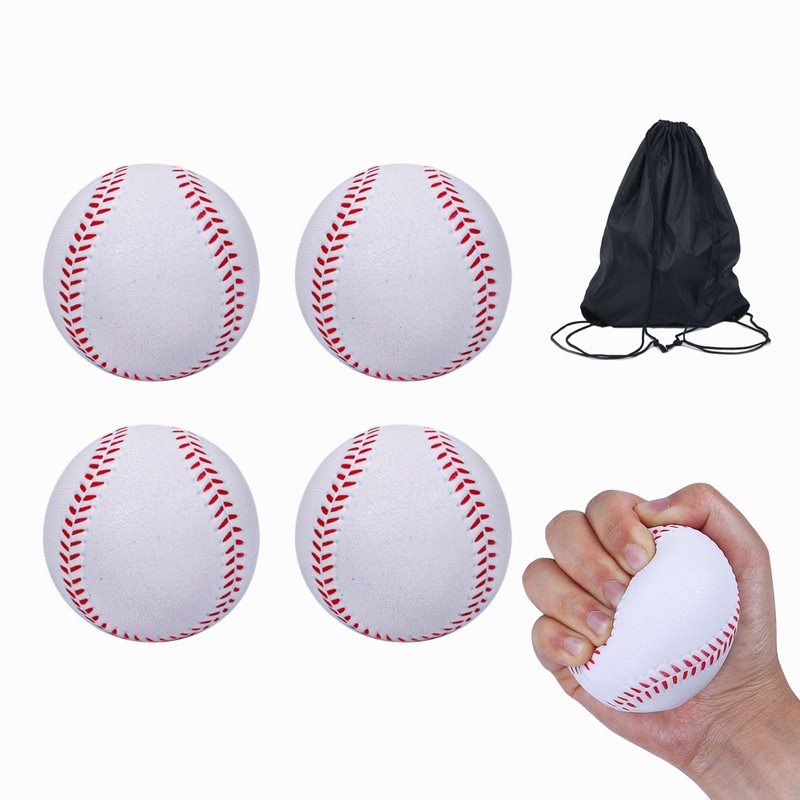 Bac-kitchen 4 Pack Foam Baseballs, 9 Inch Soft Baseballs Training