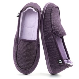 RockDove Women's Two-Tone Hoodback Slipper with Removable Insole, Size 6 UK Women, Eggplant
