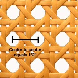 Pressed Cane Webbing Kit 1/2" Fine Open Mesh with splines, Wedges and Instructions