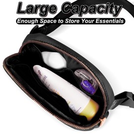 Uygafly Small Waist Fanny Pack Belt Bag for Girls Women Crossbody with Initial, Black, 5 inches, B