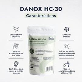 Hebbe - Danox HC-30, Emulsionante y Acondicionador Natural para Cosméticos, 500 g