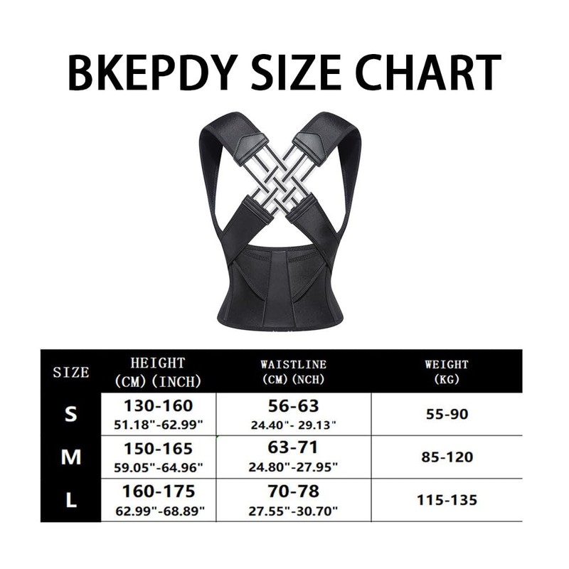 BKEPDY Back Straightener Comfortable Posture Corrector Back Women Men Adjustable