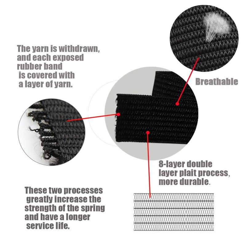 3 Inch Wide Knit Elastic Bands for Sewing Waistband Black