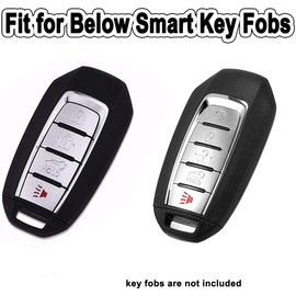 SANRILY Full Protection Keyless for Infiniti Key Fob Cover 5/4 Button Plating TPU Key Case with Keychain for Infiniti QX60 2020 2021 QX50 Q50 Q60 Car Keys-Purple Black