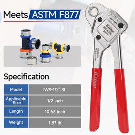 iCrimp Stainless Steel Pressing Sleeves Crimping Tool for PEX Pipe (1/2-Inch)