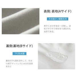 Vallein Waterproof Pillowcase, 16.9 x 24.8 inches (43 x 63 cm), Set of 2, Envelope Type, Washable, Completely Waterproof, Pillow Case, Dust Mite Resistant, Antibacterial, Odor Resistant, Pillow Cover,