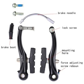 Freni V Brake Shimano,Cantilever Brakes,V Break Set,Mountain Cycle Cycling Aluminium Alloy V Brake Set Front & Rear 1Pair/2 Pairs Optional(1 Pairs)