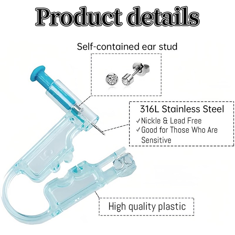 NJCXOLA 10 piercing gun, disposable ear stud gun, children and