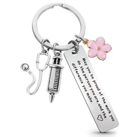 Ouligay Nurse Gifts for Women Nurse Keychain, Nursing Gift for School Nurse Student Graduation Future Medical Practitioner Registered Nurses Appreciation Nurse Day Week Gifts Accessories