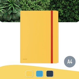 Leitz A4 3- Flap Folder with Pocket, 150 Sheet Capacity, Cosy Range, Warm Yellow, 46190019