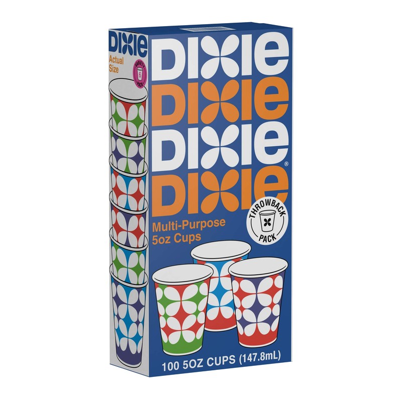 Dixie Multi-Purpose, 5 oz Paper Cups, Box of 100 Cups,