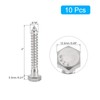 sourcing map Hex Head Lag Screws Bolts, 10pcs 5/16" x
