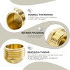 Bwintech 2 Pcs 1/8" Male BSP Thread Brass Male Cap