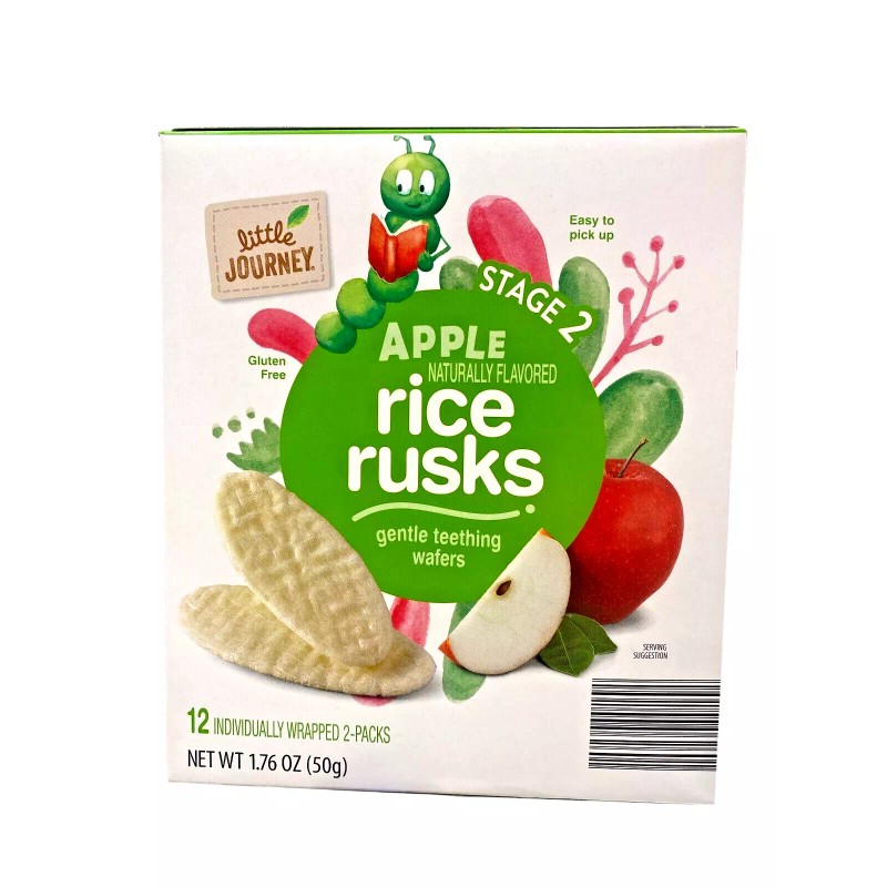 Little Apple Rice Rusks Stage 2 – Gentle Teething Wafers
