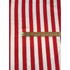 Sal Tex Fabrics, White/red 1 inch Stripe Soft/Silky Satin Polyester