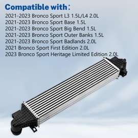 Raodelupe LX6Z6K775D Turbo Intercooler Compatible with Ford Bronco Sport 2021 2022 2023 L3 1.5L/L4 2.0L