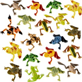 Plastic Frogs Toy Mini Vinyl Realistic Frog Toy Decorations Frogs Fun Rain Forest Character Toys Realistic Frog Figures Lifelike Toy for Crafting Party Supplies Home Decor Game(12 Pieces)