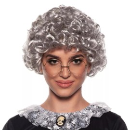 Unbranded Old Lady Curls Adult Costume Wig