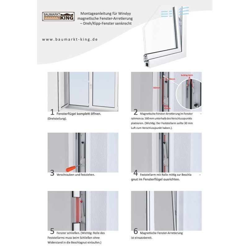 Magnetic Window Lock Window Lock Tilt Control for Adjusting Window