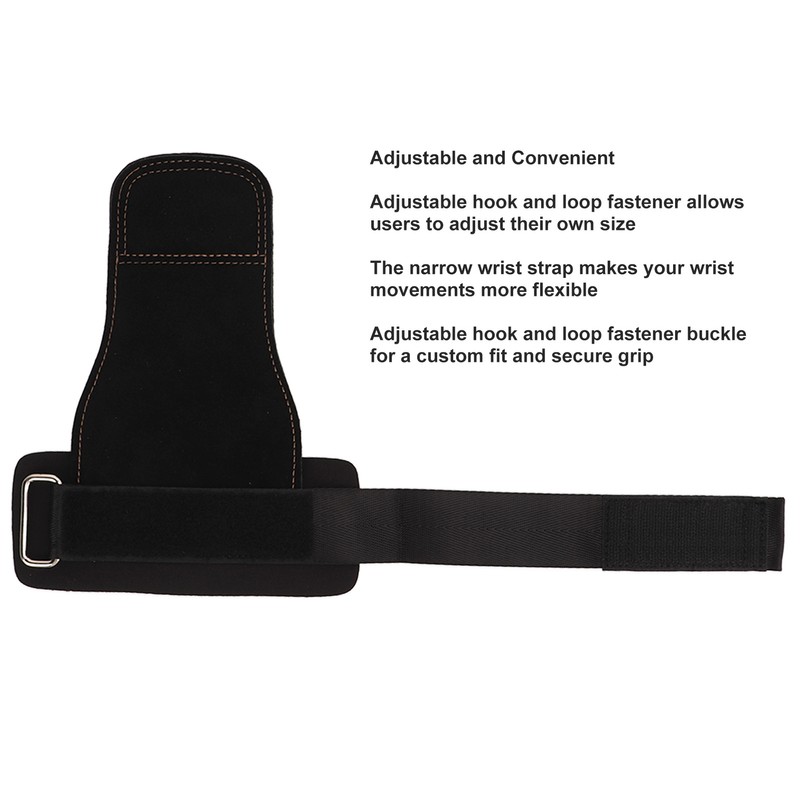 1Pair Real Leather Weight Lifting Wrist Straps Weight Lifting Grips