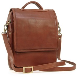 VISCONTI - Women's Leather Crossbody Bag - Medium Briefcase/Work Bag - Detachable Adjustable Shoulder Strap - 1603 GRACE - Brown