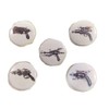 Steampunk Guns 1" Mini Pinback Button Set of 5