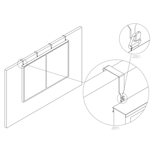 Modtek High Strength Office Cubicle Whiteboard Hanger-Narrow Hook! (1 Pair)