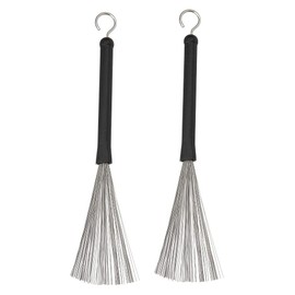 Jiayouy 1 Pair Drum Wire Brushes Drum Sticks Percussion Retractable Brush Stick for Cajon Jazz Acoustic Drummer Playing Music Lover