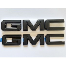 GMC NEW 2019 - 2024 GMC Sierra 1500 2500HD 3500HD Front & Rear Emblem Black kit