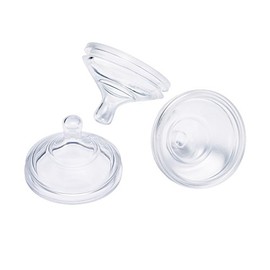 Boon Nursh - Pezones de biberón de silicona para biberones de bebé Boon Nursh - Suministros de alimentación de biberones de bebé - Pezones de biberón de flujo rápido - 3 unidades