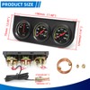 MH 2inch 52mm Triple Gauge Set, Oil Pressure Gauge Water