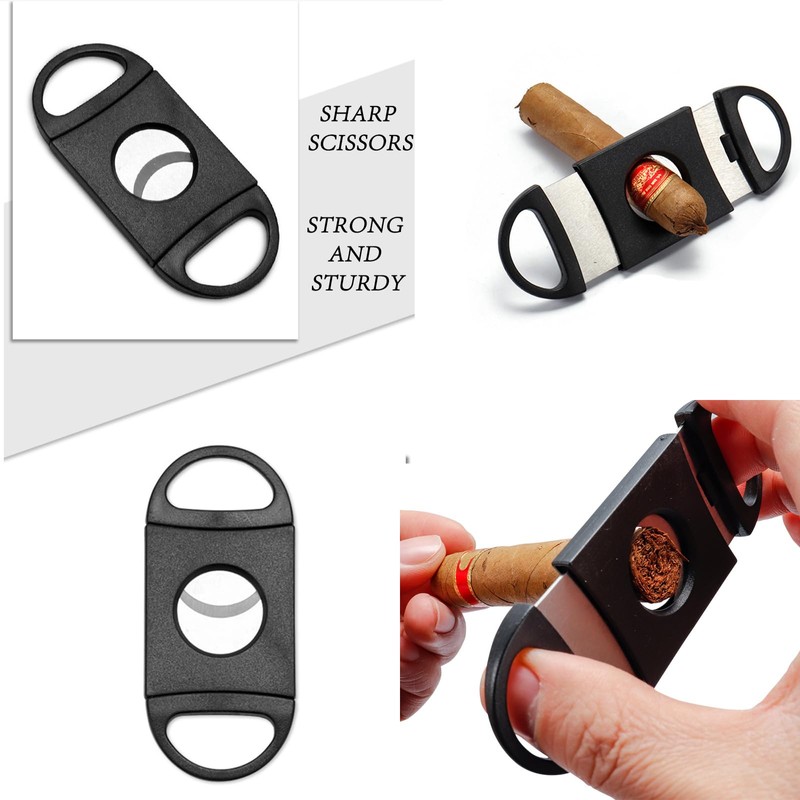 Wohlstand Cigar Cutter, Stainless Steel Cigar Cutter, Double Blade Cigar