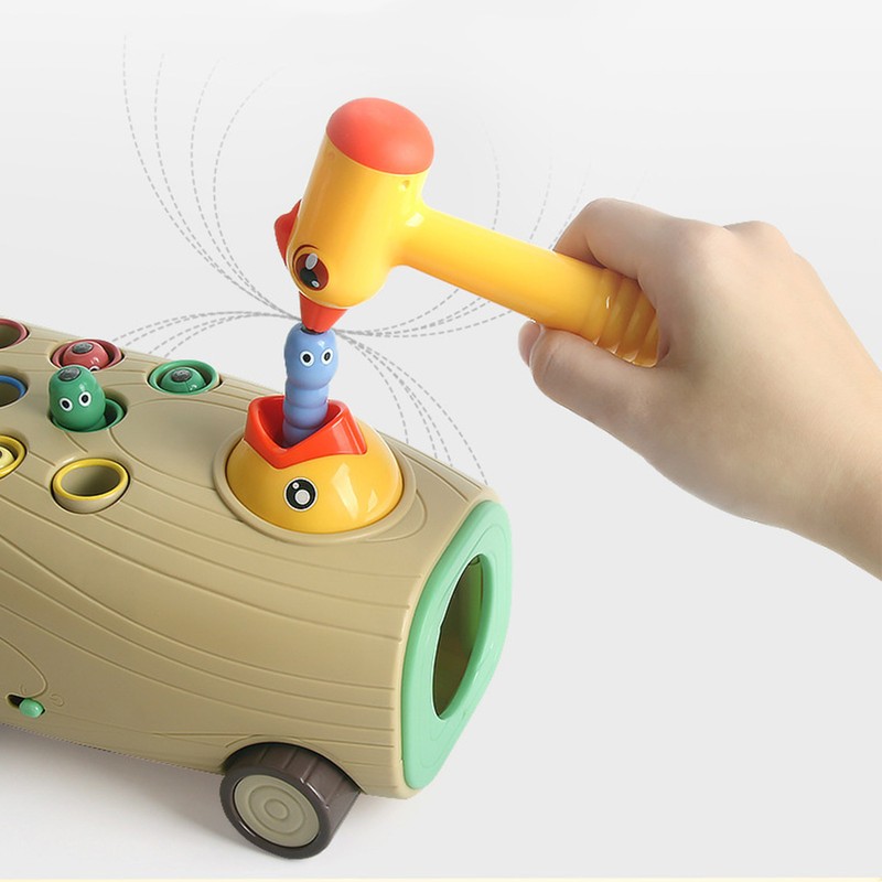Bird Feeding Toy Toddler Funny Woodpecker Catching Worms Game Educational