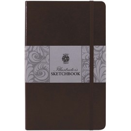 Pentalic Illustrators Sketchbook, 8-Inch by 5-Inch, Mocha Brown